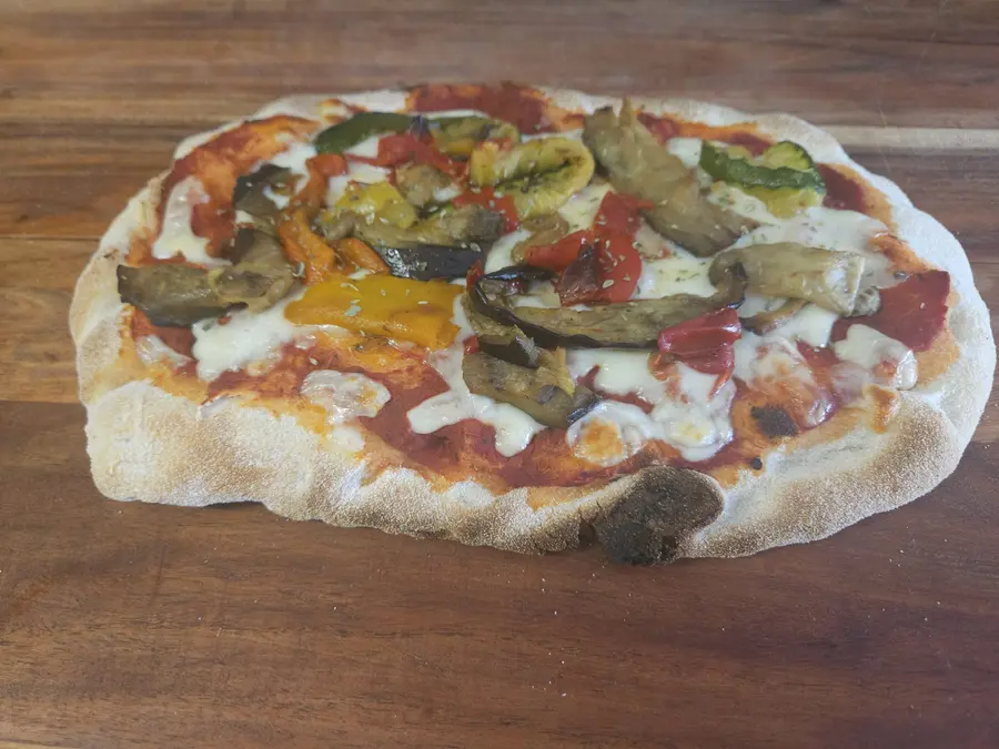 Pinsa Vegetariana : légumes grillés